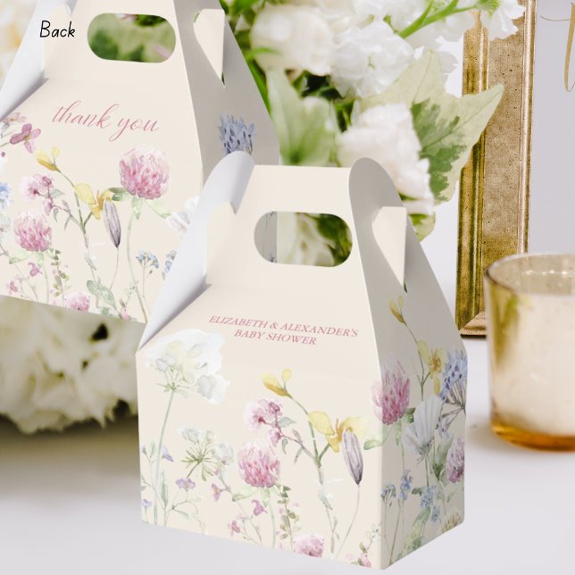 Wildflower Couples Baby Shower Favour Box (Creator Uploaded)