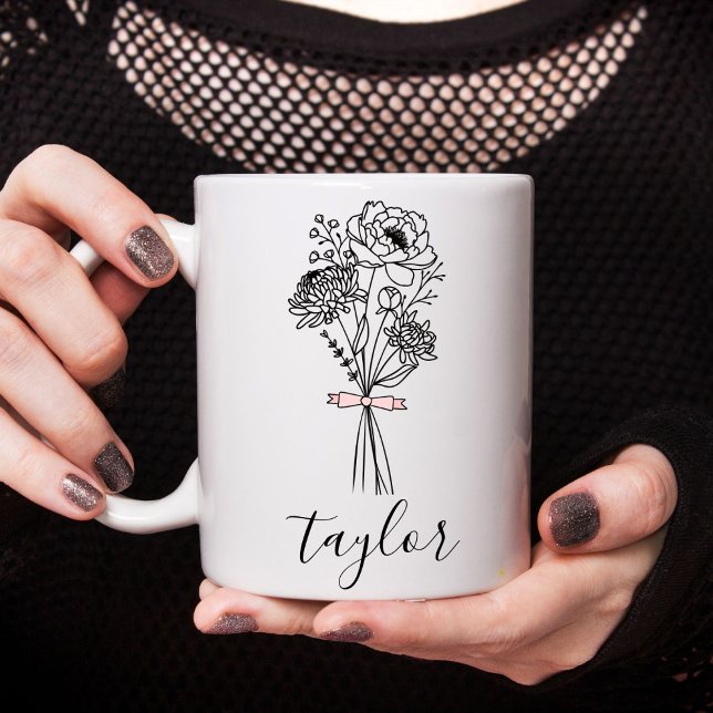 Wildflower Custom Name Coffee Mug (Creator Uploaded)