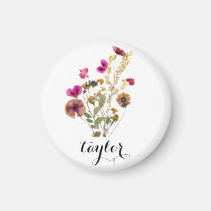 Wildflower Custom Name Magnet