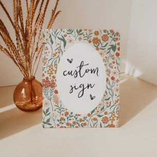 Wildflower Custom Sign Template