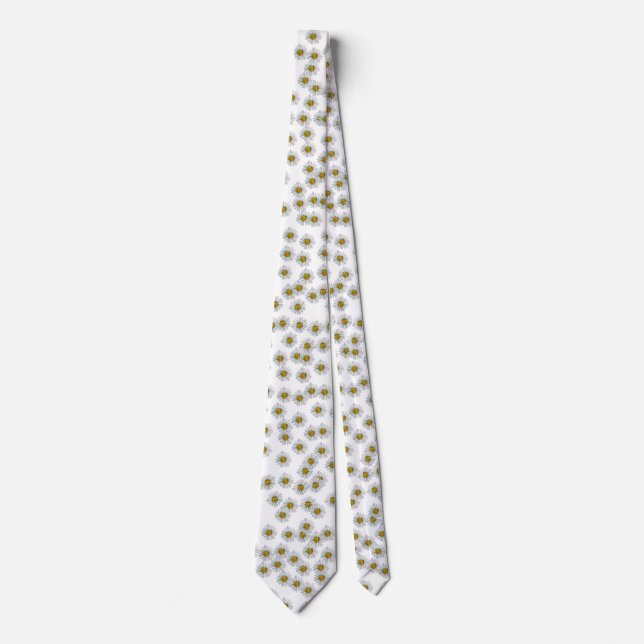 Wildflower Daisies - Spring Garden Daisy  Tie (Front)