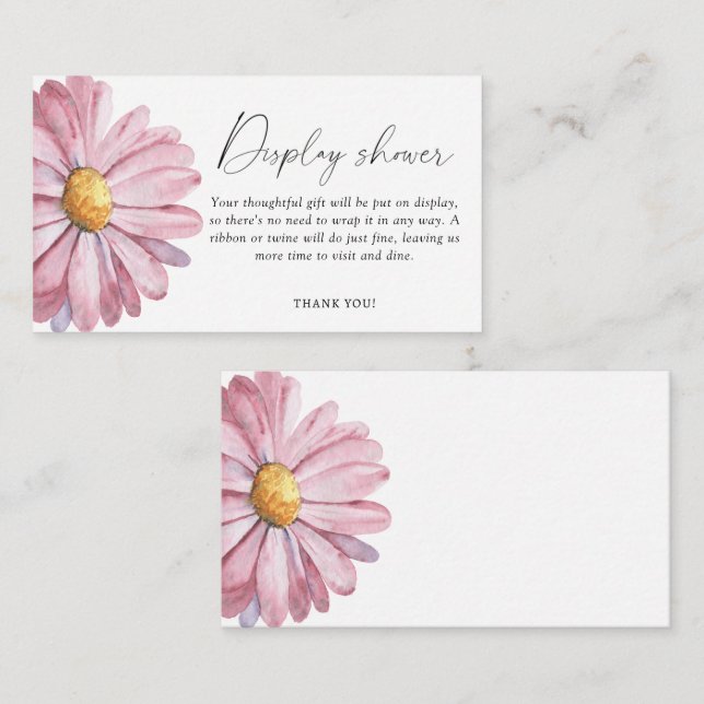 Wildflower Daisy elegant - display shower Enclosure Card (Front/Back)