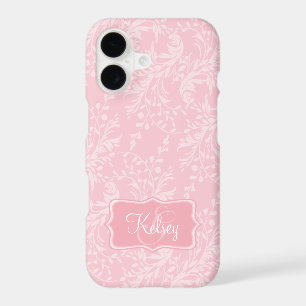 Wildflower damask patterned pink name case