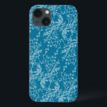 Wildflower damask patterned teal blue ipad case<br><div class="desc">Modern wildflower damask patterned ipad cover in deep blue aqua teal hues. Ideal gift for girls and women. Unique wildflower styled damask design by Sarah Trett.</div>