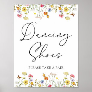 Wildflower Dancing Shoes Take a Pair Wedding Sign