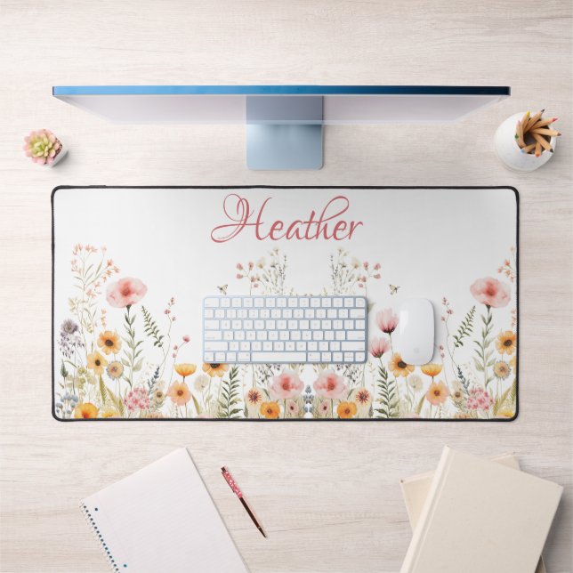 Wildflower Desk Mat Extend Custom Keyboard Mouse (Office 1)
