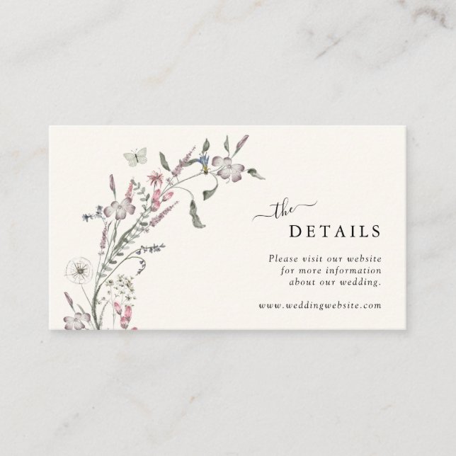 Wildflower Details Enclosure Card (Front)