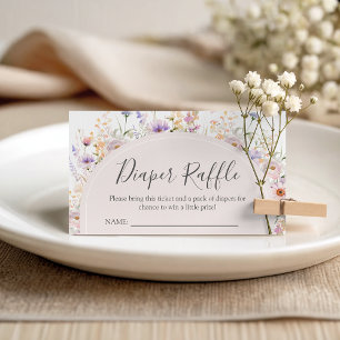 Wildflower Diaper Raffle  Card