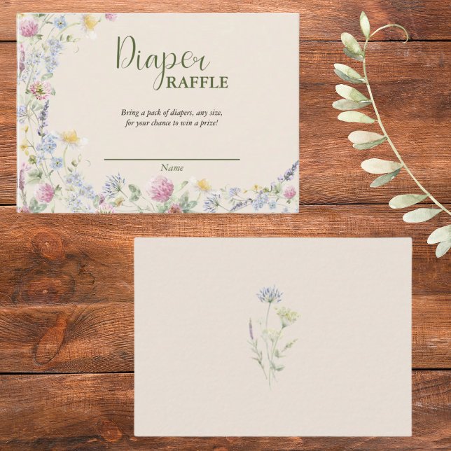 Wildflower Diaper Raffle Enclosure Card (Creator Uploaded)