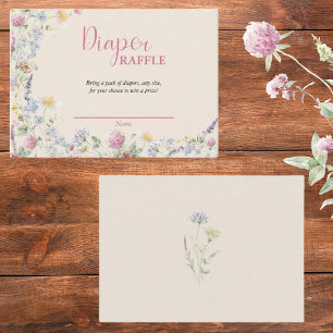 Wildflower Diaper Raffle Enclosure Card