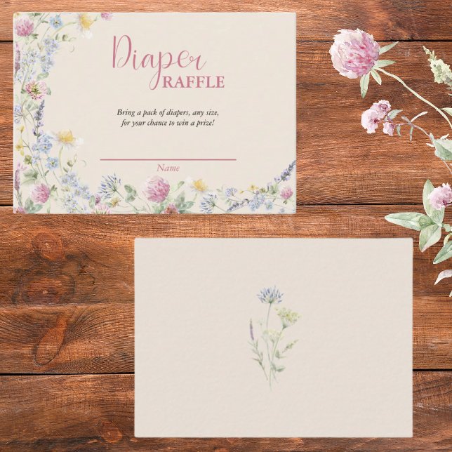 Wildflower Diaper Raffle Enclosure Card (Creator Uploaded)