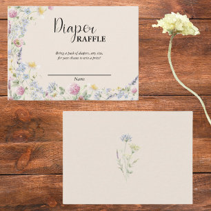 Wildflower Diaper Raffle Enclosure Card
