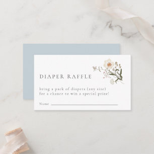 Wildflower Diaper Raffle Enclosure Card