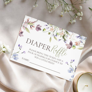 Wildflower Diaper Raffle Insert