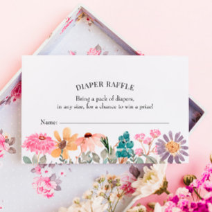 Wildflower Diaper Raffle Insert Card