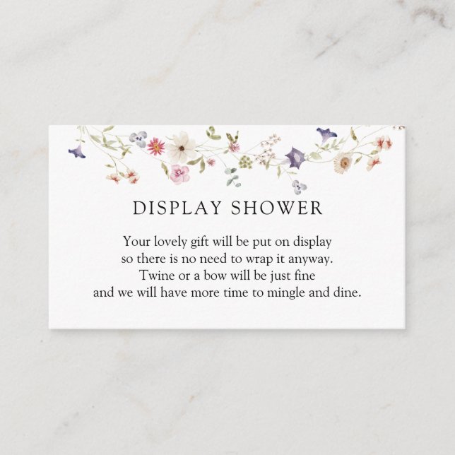 Wildflower Display Shower Enclosure Card (Front)