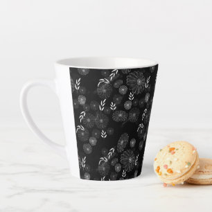 Wildflower Doodles Pattern Latte Mug