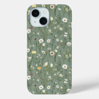 Wildflower Dusty Sage Floral Green