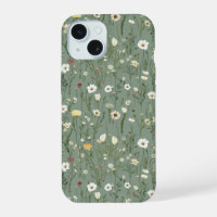 Wildflower Dusty Sage Floral Green