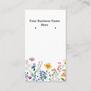 Wildflower earring cards/business cards