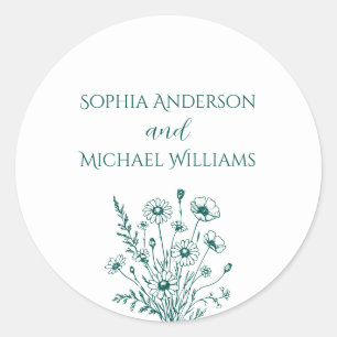 Wildflower Elegance- Wedding Stickers