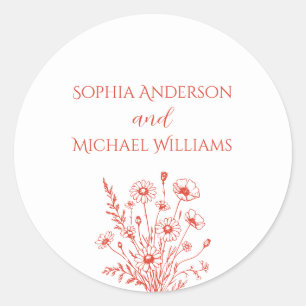 Wildflower Elegance- Wedding Stickers