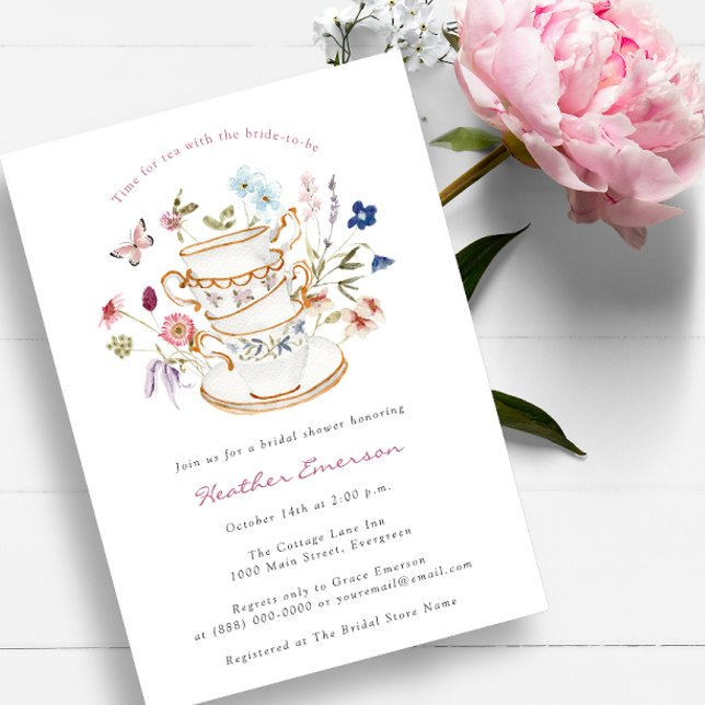 Wildflower Elegant Garden Party Invitation (Wildflower Elegant Garden Party Invitation by Painted Paperie
)