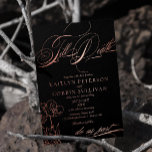 Wildflower Elegant Gothic Wedding<br><div class="desc">This Wildflower Elegant Gothic Wedding Foil Invitation is the perfect way to invite guests to an elegant goth inspired wedding. The dark colours,  script and wildflower design is giving all of the spooky elegant and glamourous essence.</div>