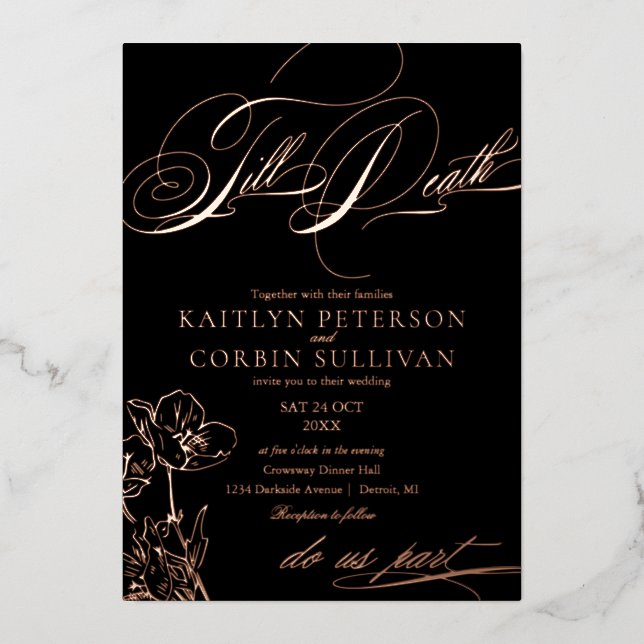 Wildflower Elegant Gothic Wedding (Front)