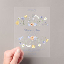 Wildflower Elegant Handwritten Wedding Wedding 