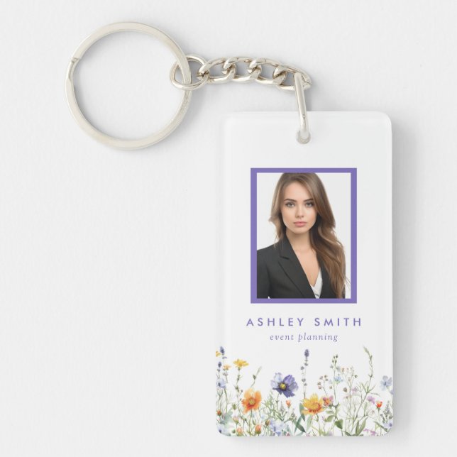 Wildflower Employee ID Key Ring (Front)