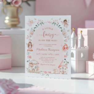 Wildflower Enchanted Fairy Girl Baby Shower Invitation