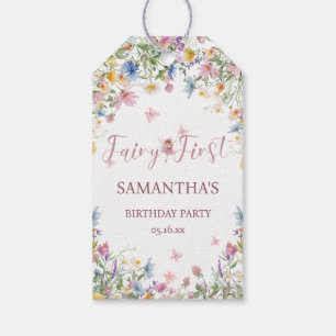 Wildflower Fairy Garden 1st Birthday Party Gift Tags