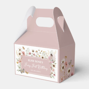 Wildflower Fairy Muted Blush Garden Tea Party Favour Box