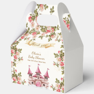 Wildflower Fairytale Princess Castle Baby Shower Favour Box