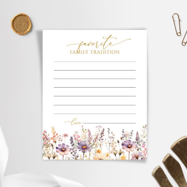 Wildflower Family Traditions Baby Shower Card (Creator Uploaded)