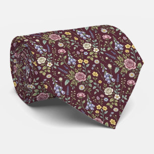 Wildflower Faux Silk   English Garden Gentleman's Tie