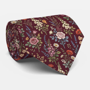 Wildflower Faux Silk   English Garden Gentleman's Tie