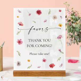 Wildflower Favour Acrylic Sign