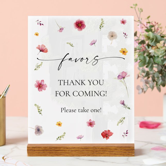 Wildflower Favour Acrylic Sign (Creator Uploaded)