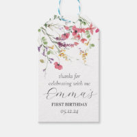 Wildflower favour tags, modern wildflower favour