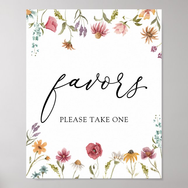 Wildflower Favours Sign (Front)