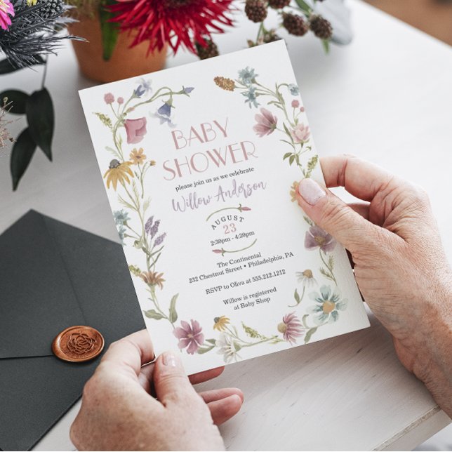 Wildflower Field Boho Baby Shower Invitation (Creator Uploaded)
