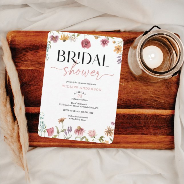 Wildflower Field Boho Bridal Shower Invitation (Creator Uploaded)