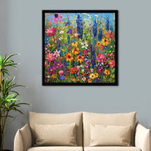 Wildflower field painting