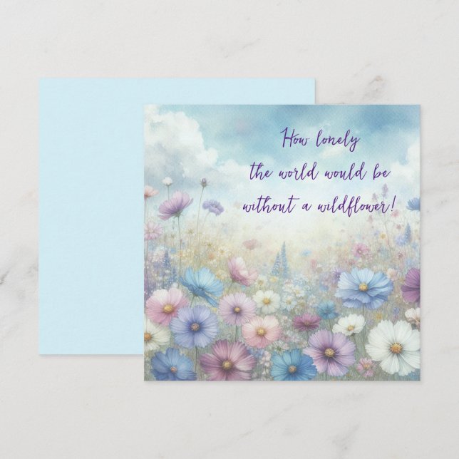 Wildflower Field & Quote Card (Front/Back)