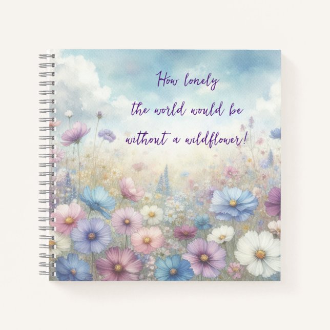 Wildflower Field & Quote Notebook (Front)