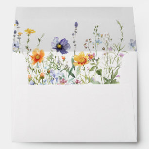 Wildflower Field Wedding Envelope