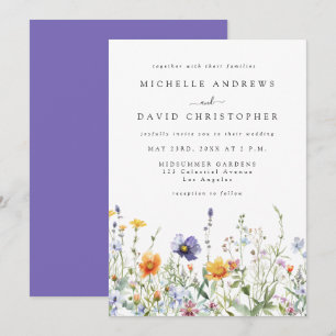 Wildflower Field Wedding Invitation