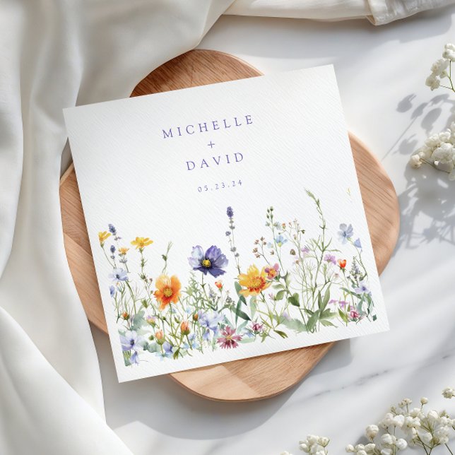 Wildflower Field Wedding Napkin (Creator Uploaded)